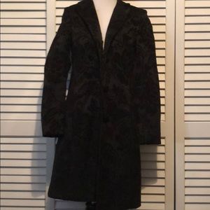 Black Jacquard dress coat